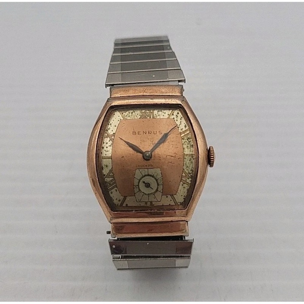 Benrus‎ Watch Silver Flex Band